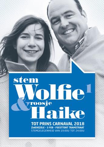 Frederic Wolfcarius Haike Duyvejonck kandidaat prins carnaval Zwevezele 2018